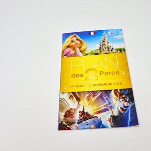 PARIS Disney EURO Disneyland Map EUROPE souvenir gift for Travel 2015 FRENCH